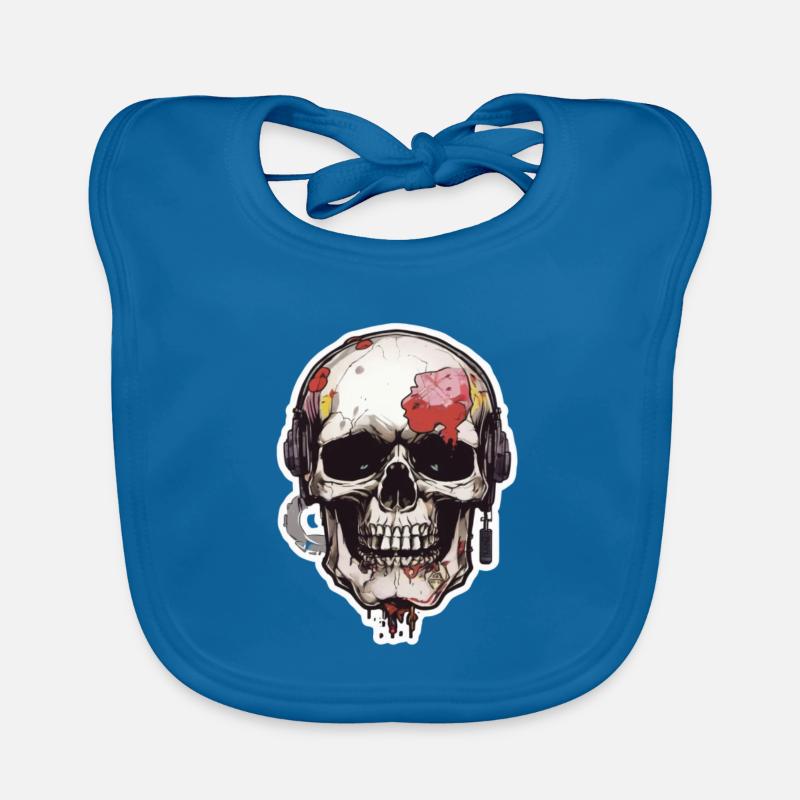 Skulls Skull Skull Skull Bones Organic Baby Bibs