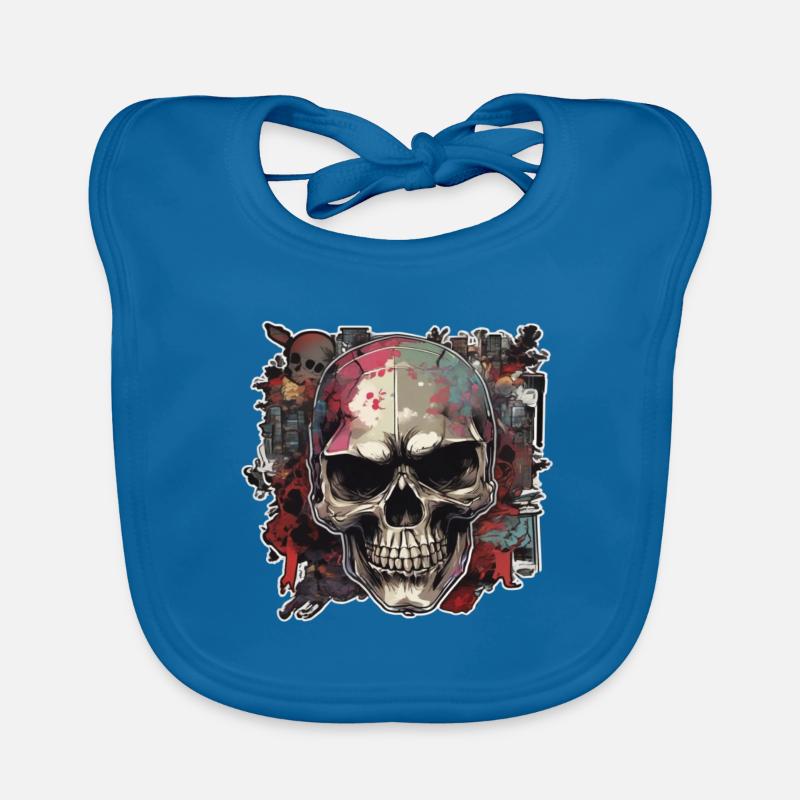 Skulls Skull Skull Skull Bones Organic Baby Bibs