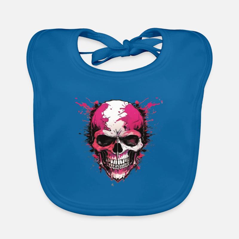 Skulls Skull Skull Skull Bones Organic Baby Bibs
