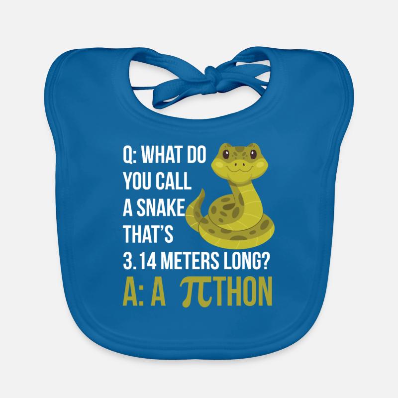 Python Pithon Pie Symbol Funny Math Teacher Happy Organic Baby Bibs