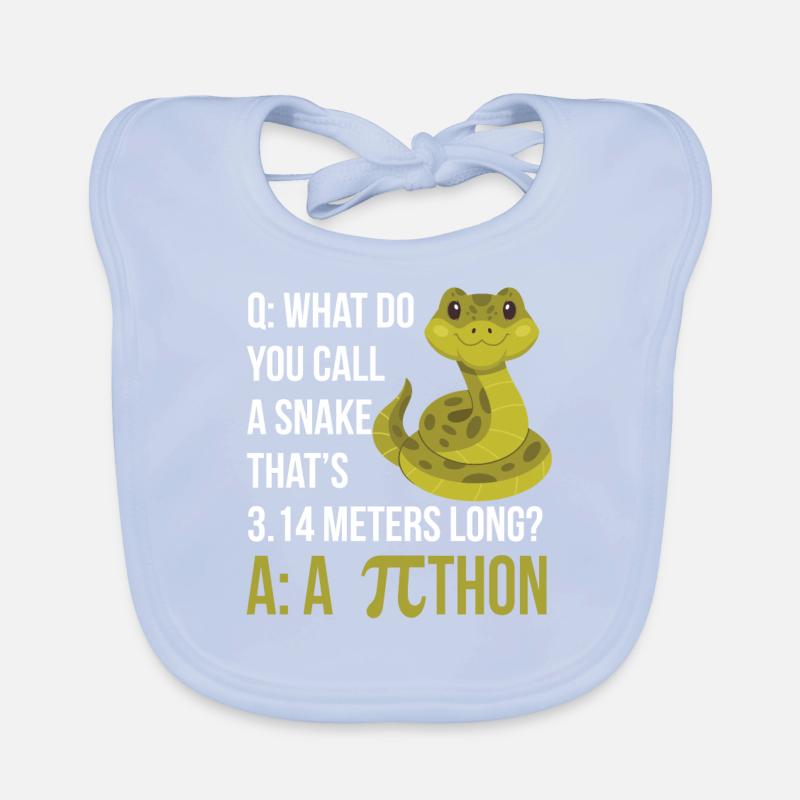 Python Pithon Pie Symbol Funny Math Teacher Happy Baby Bio-Lätzchen