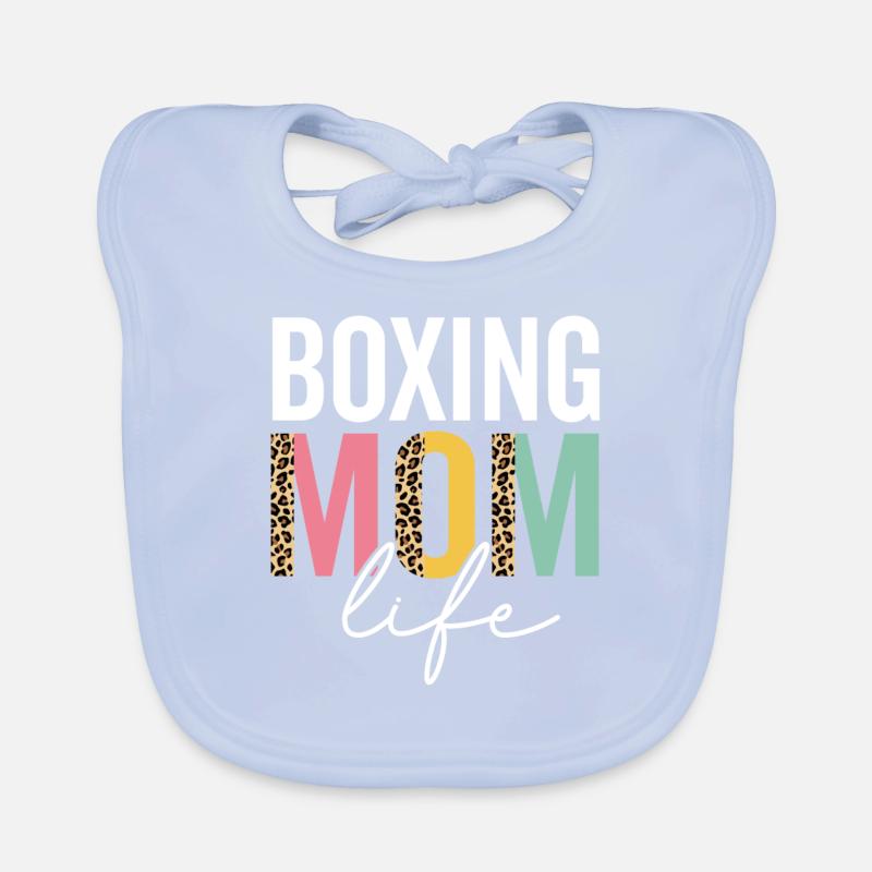 Boxe Maman Vie Léopard Guépard Drôle Boxe Maman Bavoir bio Bébé