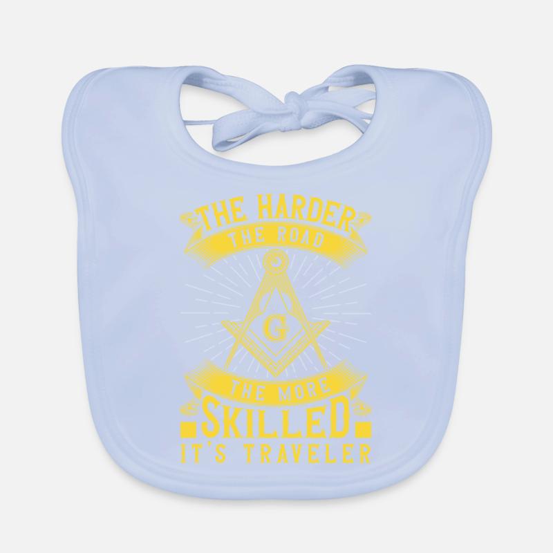 Masonic Road Distressed Square et Compass Bavoir bio Bébé