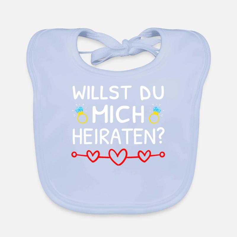 Willst Du Mich Heiraten? Heiratsantrag Baby Bio-Lätzchen