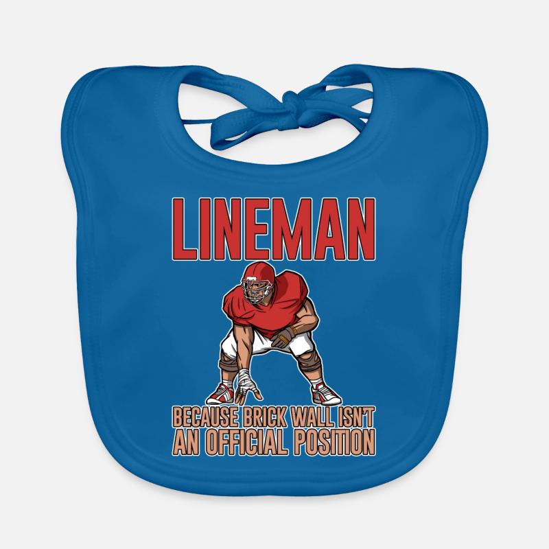 Lineman Because Brick Wall Isn't A Position 2 Organic Baby Bibs