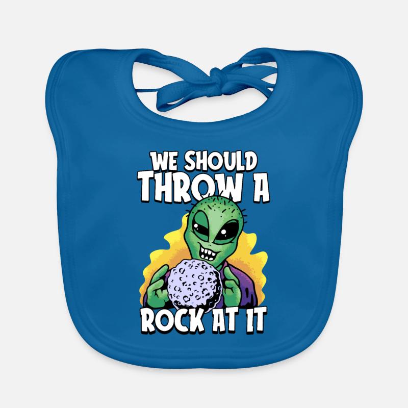Space Space Funny Astroid Redirection Organic Baby Bibs
