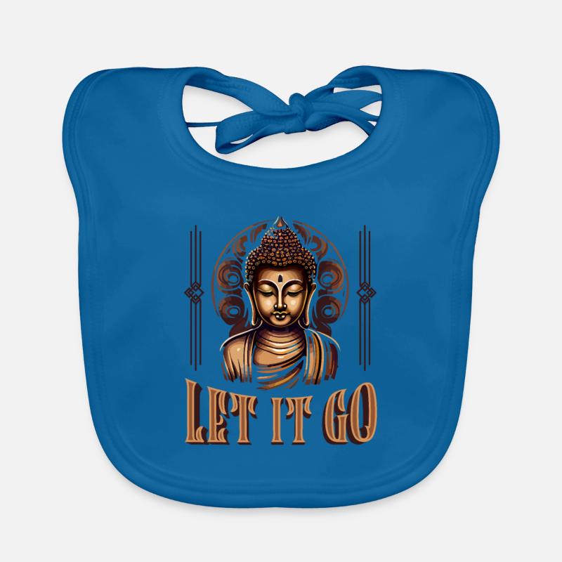Buddha Buddhist Great Let It Go Organic Baby Bibs