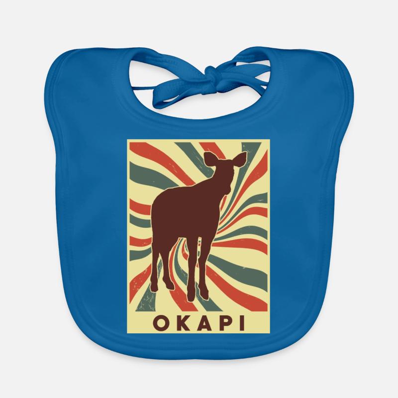 Okapi Rétro Vintage Bavoir bio Bébé