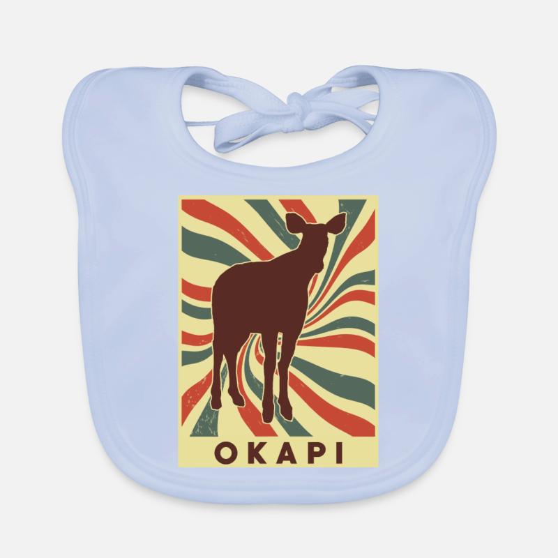 Okapi Retro Vintage Baby Bio-Lätzchen