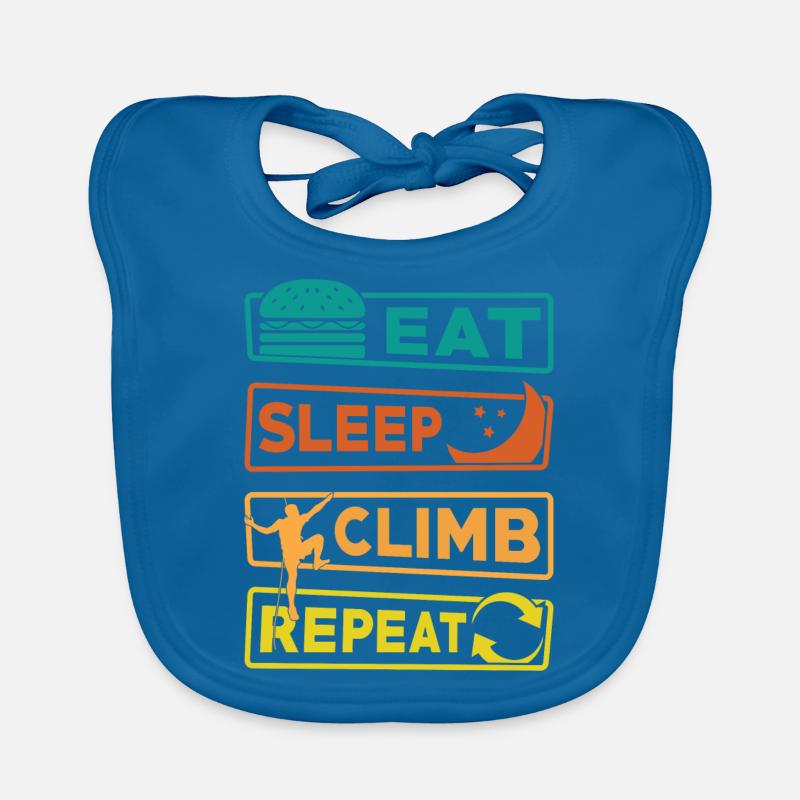 Eat Sleep Climb Repeat Baby Bio-Lätzchen