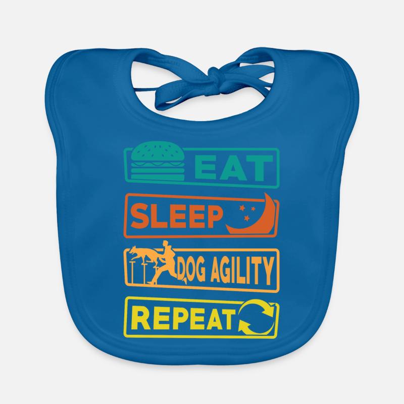 Manger Sommeil Chien Agilité Répéter Bavoir bio Bébé