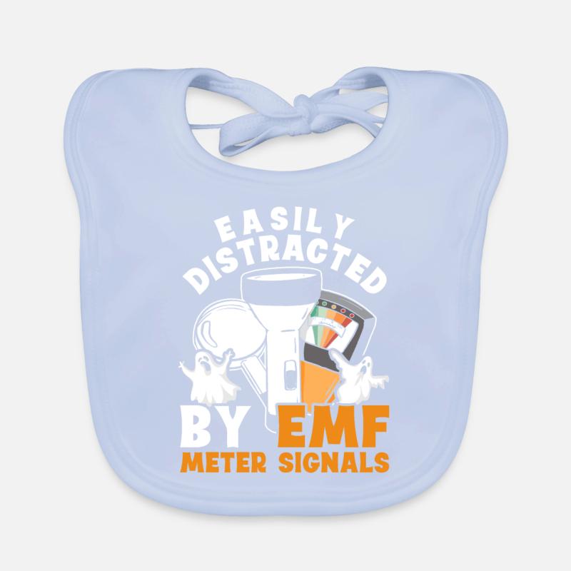 Ghost Hunt Easily Distracted By EMF Meter Signals Organic Baby Bibs