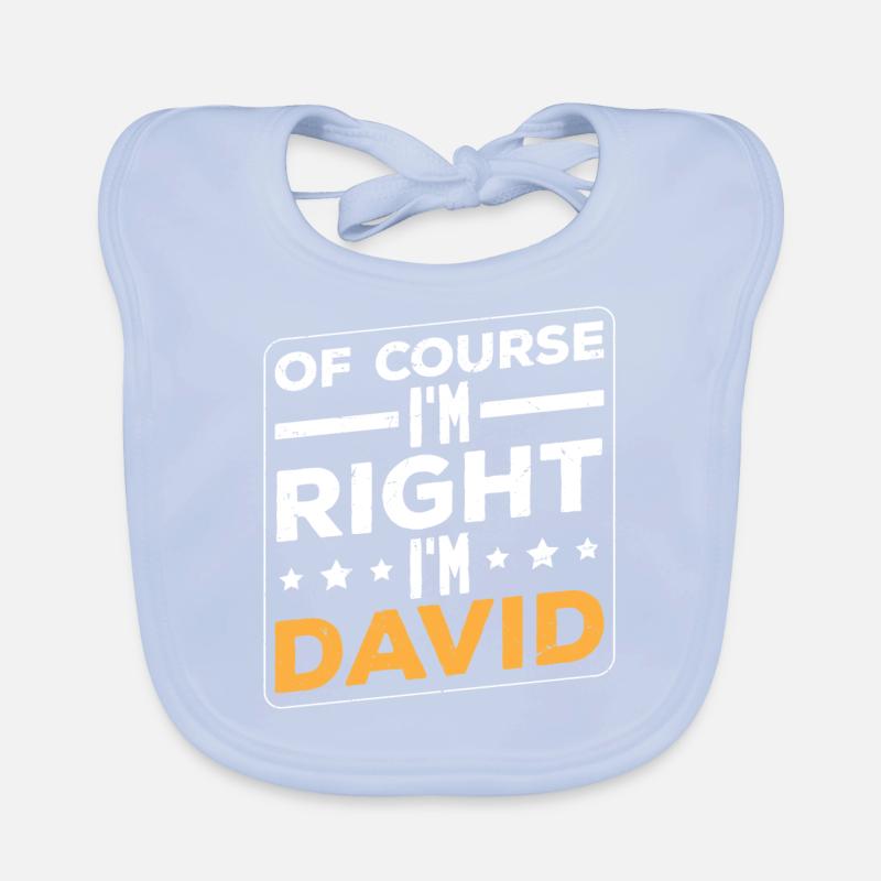 Ich bin David Baby Bio-Lätzchen