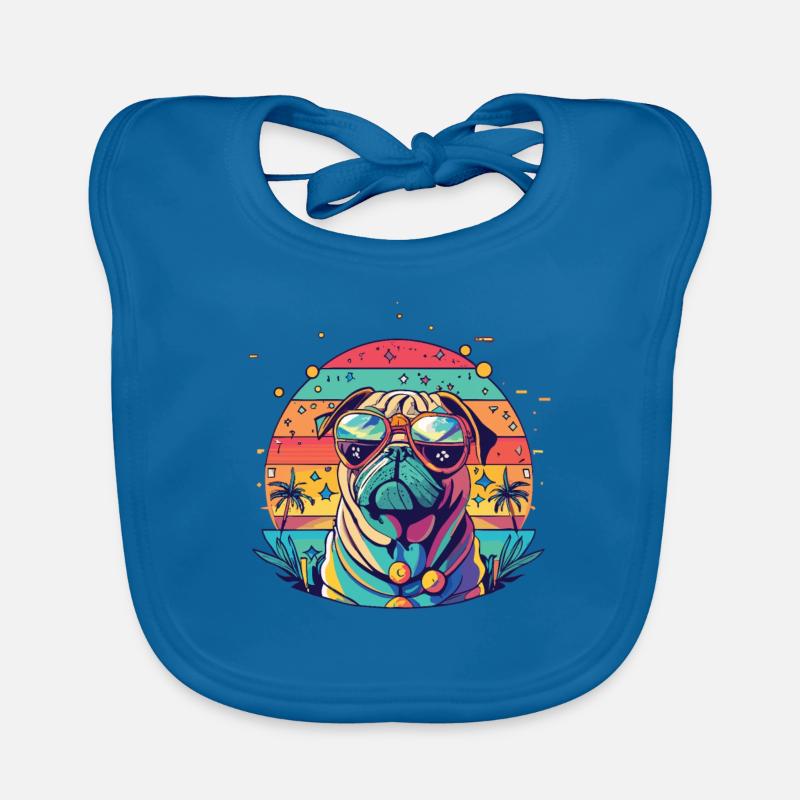 Mops Mops Hund Mops Geschenke Mops Sonnenbrille Baby Bio-Lätzchen