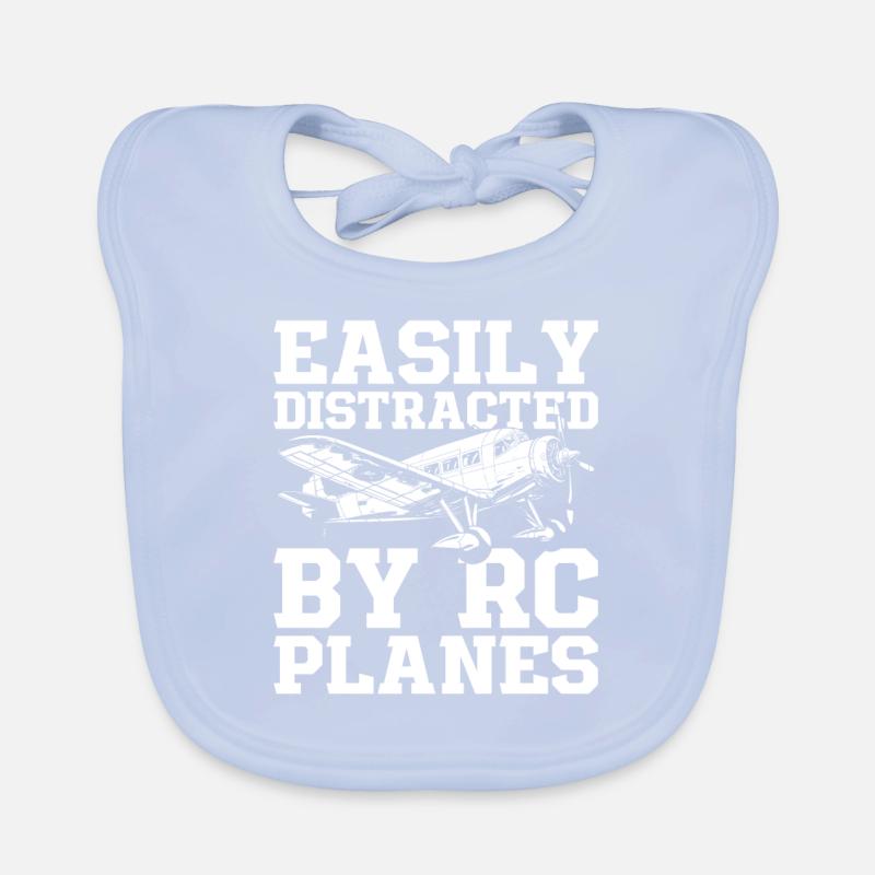 Modellflieger Easily Distracted By RC Planes Baby Bio-Lätzchen