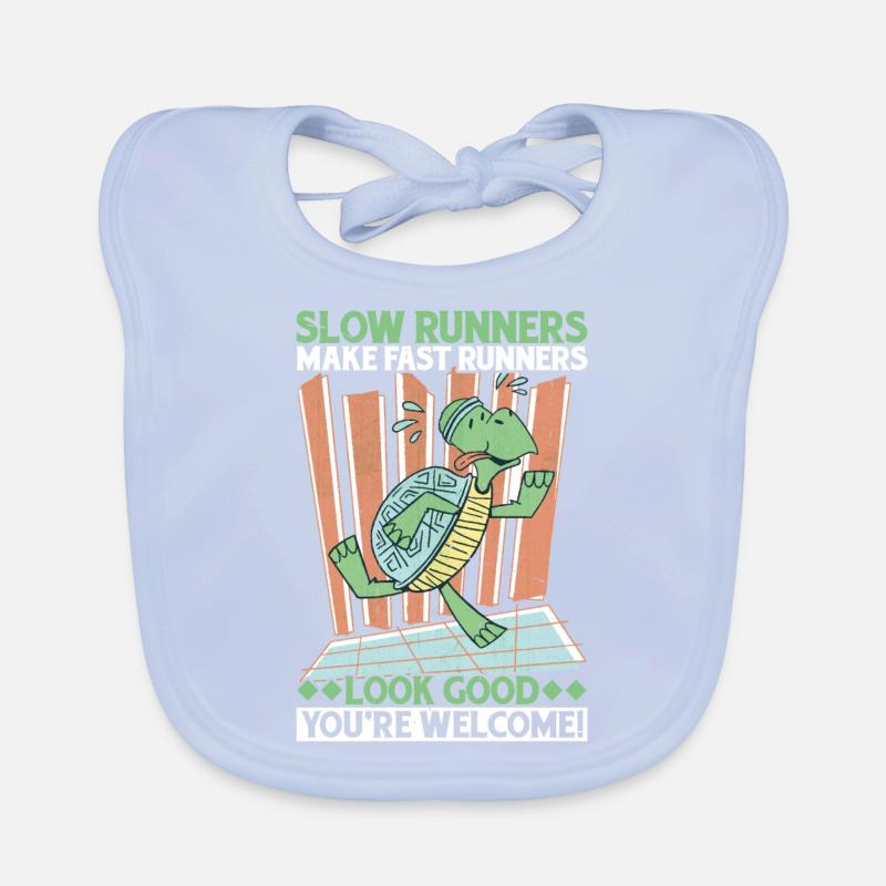Slow Runners Make Fast Runners Look Good 12 Organic Baby Bibs
