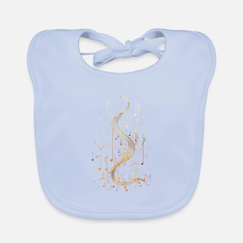Music Notes Feeling Organic Baby Bibs