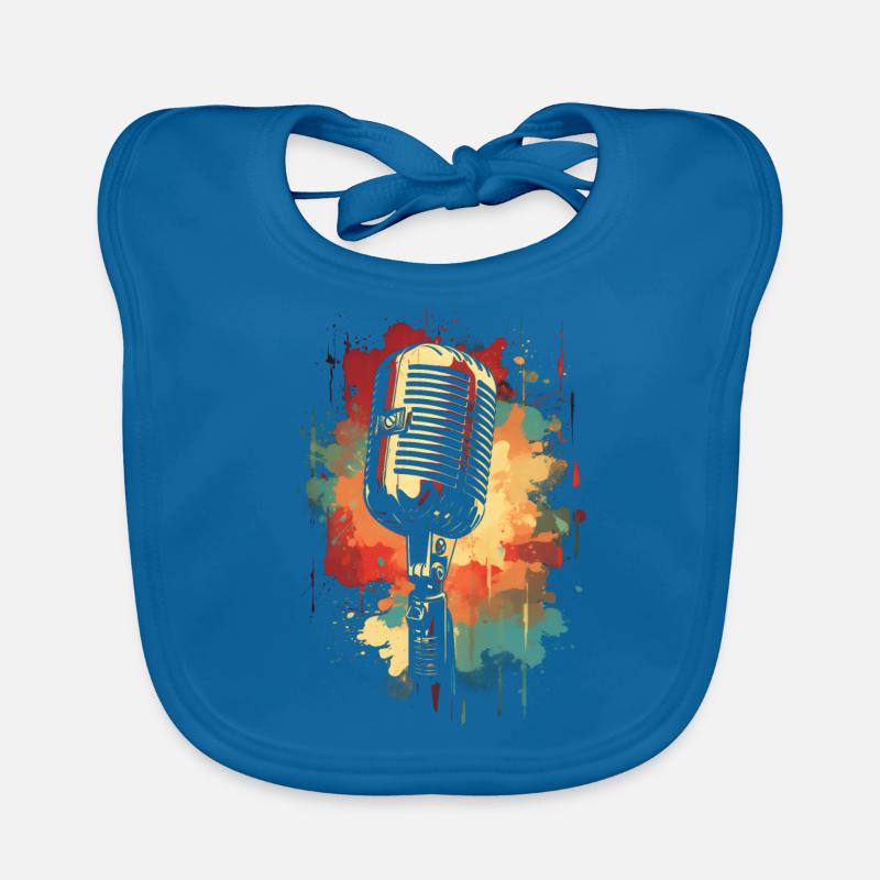 Microphone Couleur classique Splash Bavoir bio Bébé