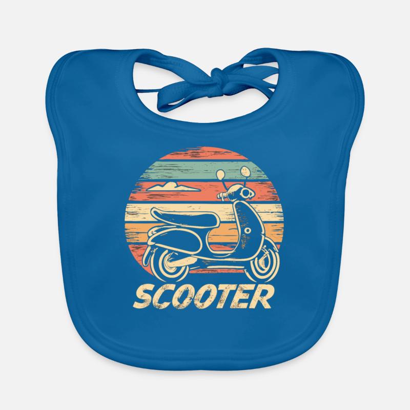 Scooter Motorroller Mofa Moped Roller Organic Baby Bibs