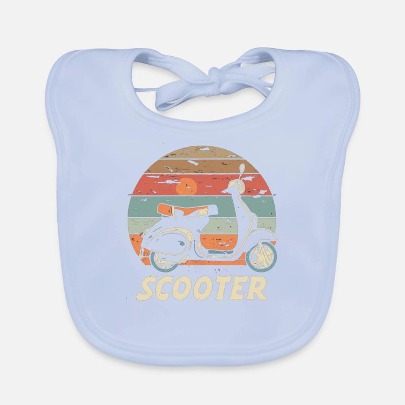 Scooter Motorroller Mofa Moped Roller Organic Baby Bibs