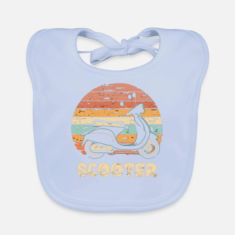 Scooter Motorroller Mofa Moped Roller Organic Baby Bibs