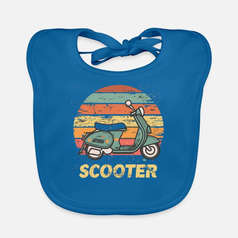 Scooter Motorroller Mofa Moped Roller Organic Baby Bibs