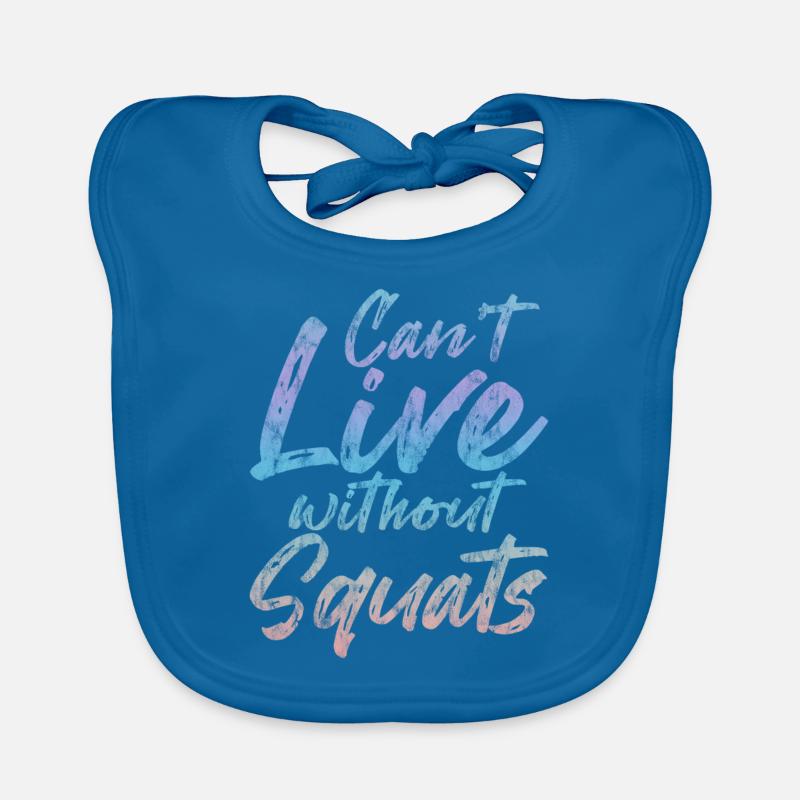 Impossible de vivre sans squats 3 Bavoir bio Bébé