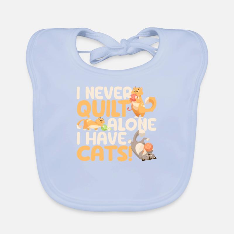 I never quilted alone I sewed cats Organic Baby Bibs