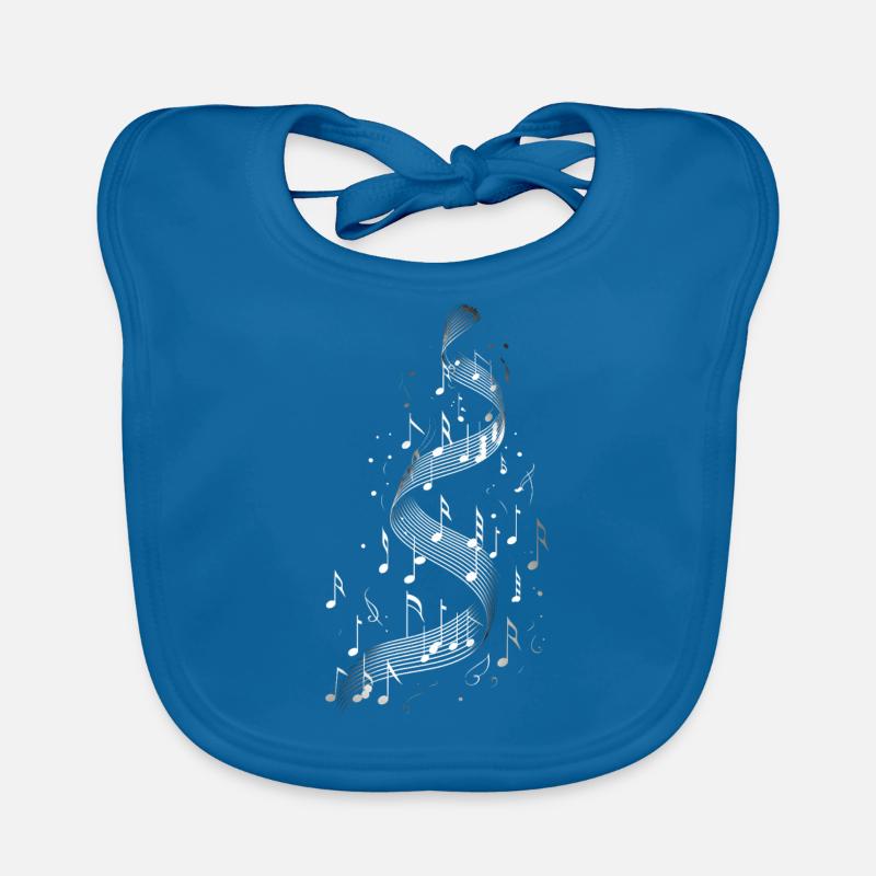 Music Flow Notes Organic Baby Bibs
