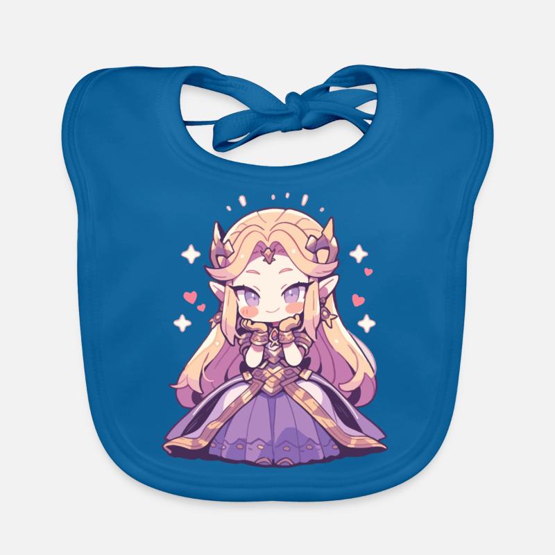 Princesse Chibi mignonne - Conception de conte de fées mignon Bavoir bio Bébé