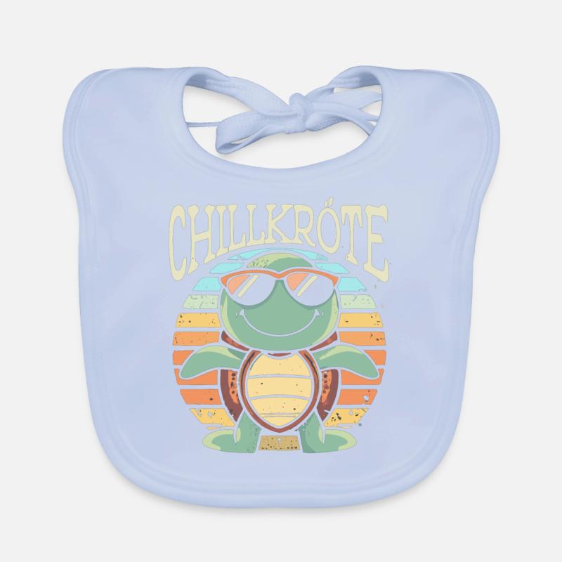 Relaxed Turtle Chill Toad Organic Baby Bibs