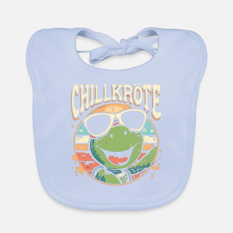 Relaxed Turtle Chill Toad Organic Baby Bibs