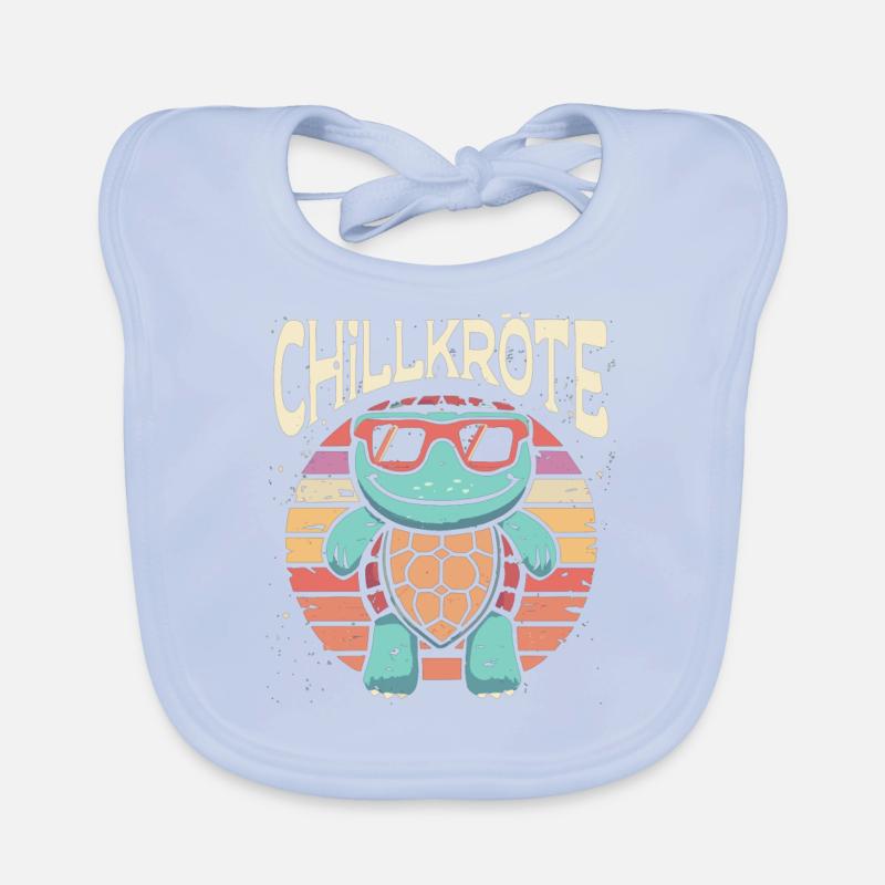 Relaxed turtles Chill toad Organic Baby Bibs