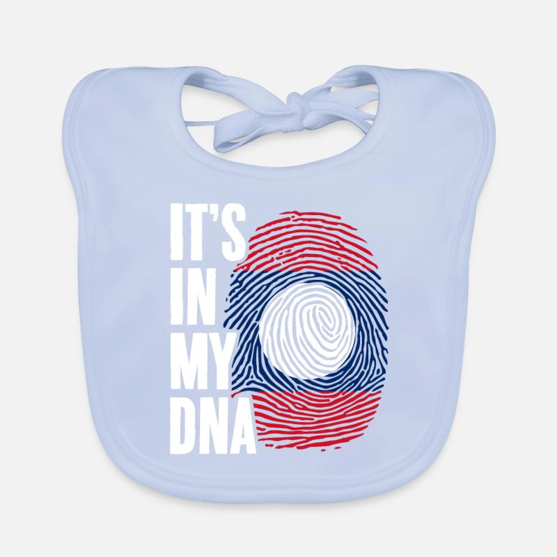 Cool empreinte laotienne c’est dans mon ADN Laos Flag Bavoir bio Bébé
