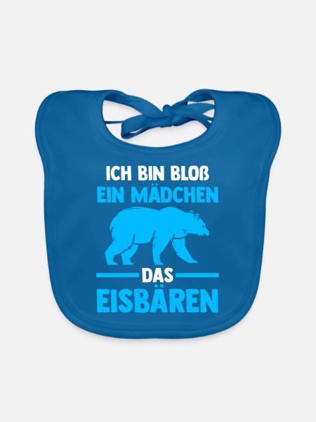 Eisbär Eisbären - Baby Bio-Lätzchen - Pfauenblau - Vorne