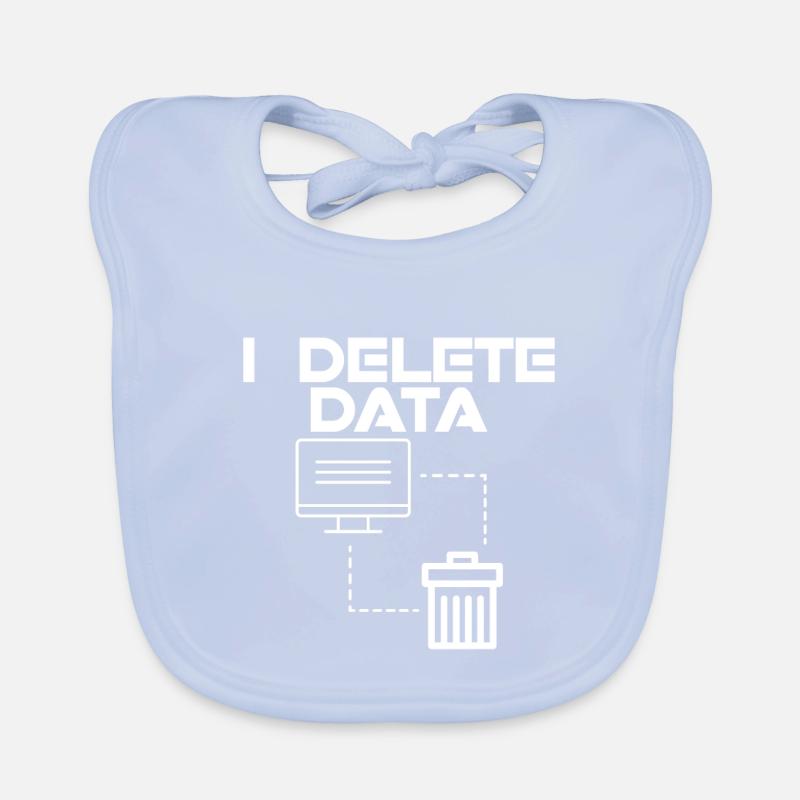 I Delete Data 2 Organic Baby Bibs