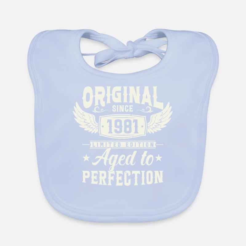 Legendary 1981 Birthday Organic Baby Bibs