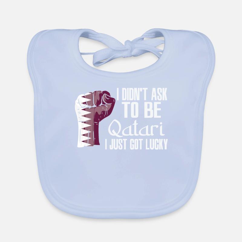 Fierté qatarie Drapeau qatari agrandi Bavoir bio Bébé