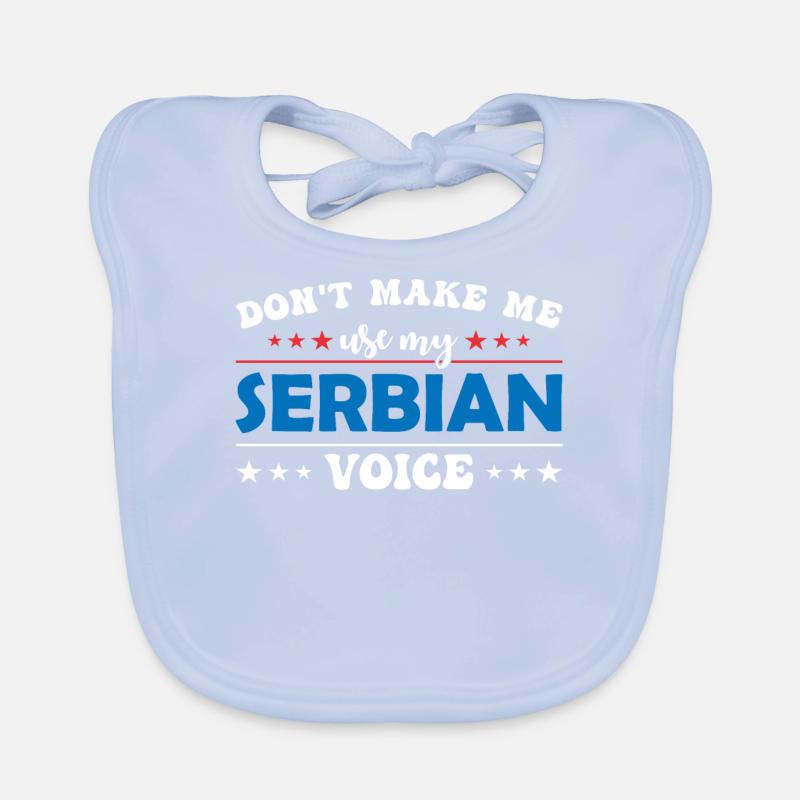 Ne me forcez pas à donner ma voix serbe Bavoir bio Bébé