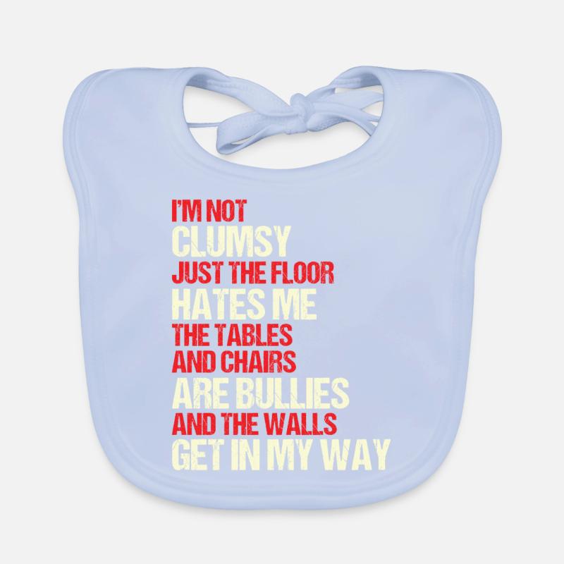 Retro Clumsy Gift Sarcasm Organic Baby Bibs