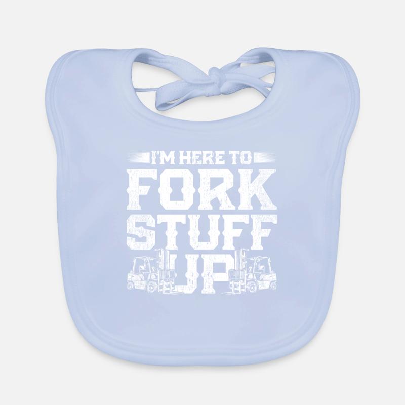 Forklift Driver Fork Stuff Up Bavoir bio Bébé