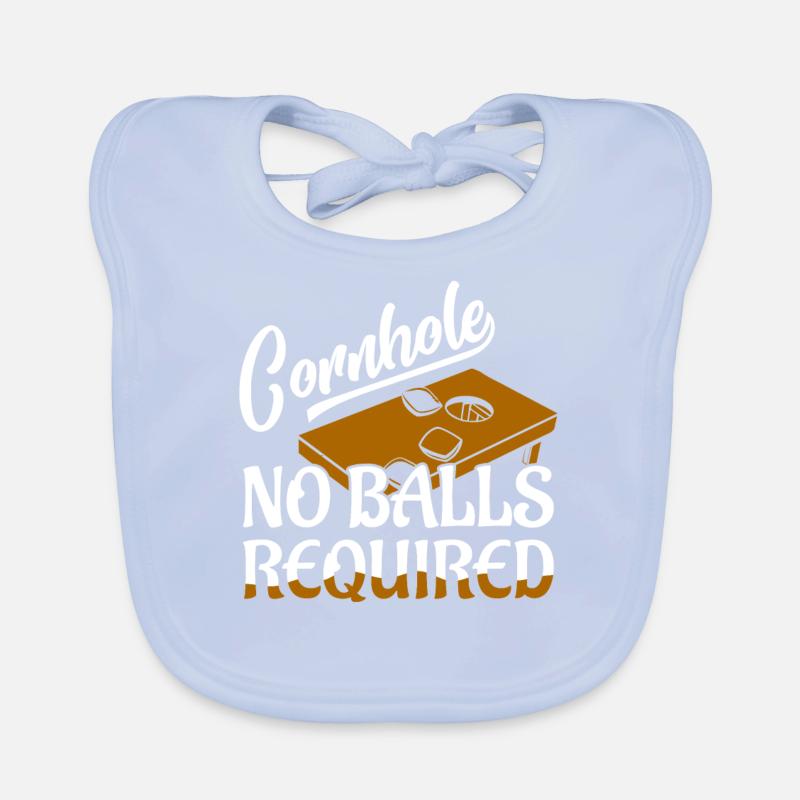Cornhole No Balls Required Player Bean Bag Toss Organic Baby Bibs
