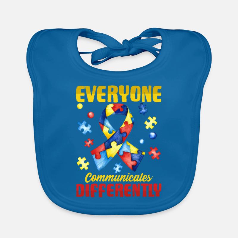 everyone communicates differently autism Organic Baby Bibs