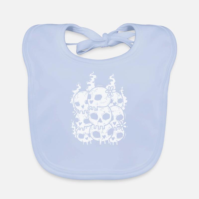 Bone Skull Style gothique Bavoir bio Bébé