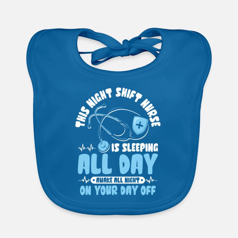 This Night Shift Nurse is sleeping all day Baby Bio-Lätzchen