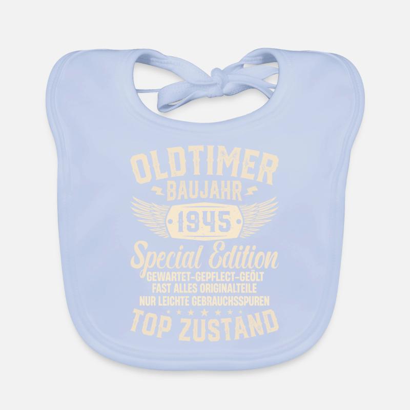 1945 Oldtimer Geschenk Baby Bio-Lätzchen