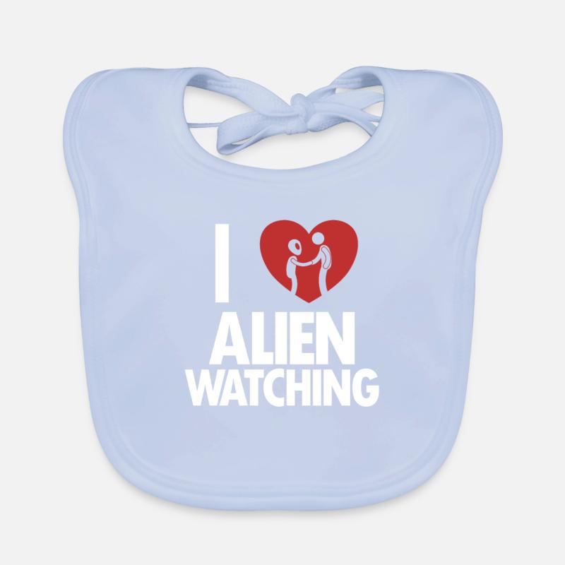 J’adore Alien Watching Ufo Conspiracy Bavoir bio Bébé