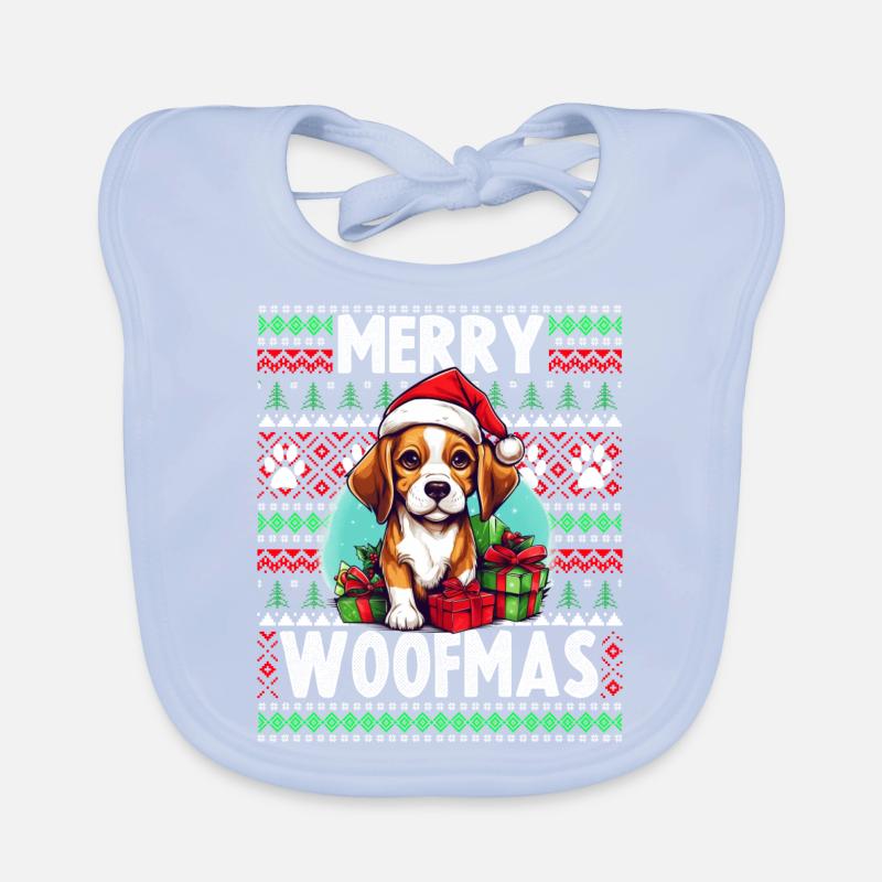 Pull de Noël moche Beagle Dog - Chien de Noël Bavoir bio Bébé