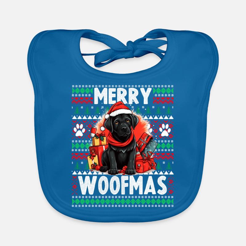 Pull de Noël moche Chien Labrador Noir - Chien Ch Bavoir bio Bébé