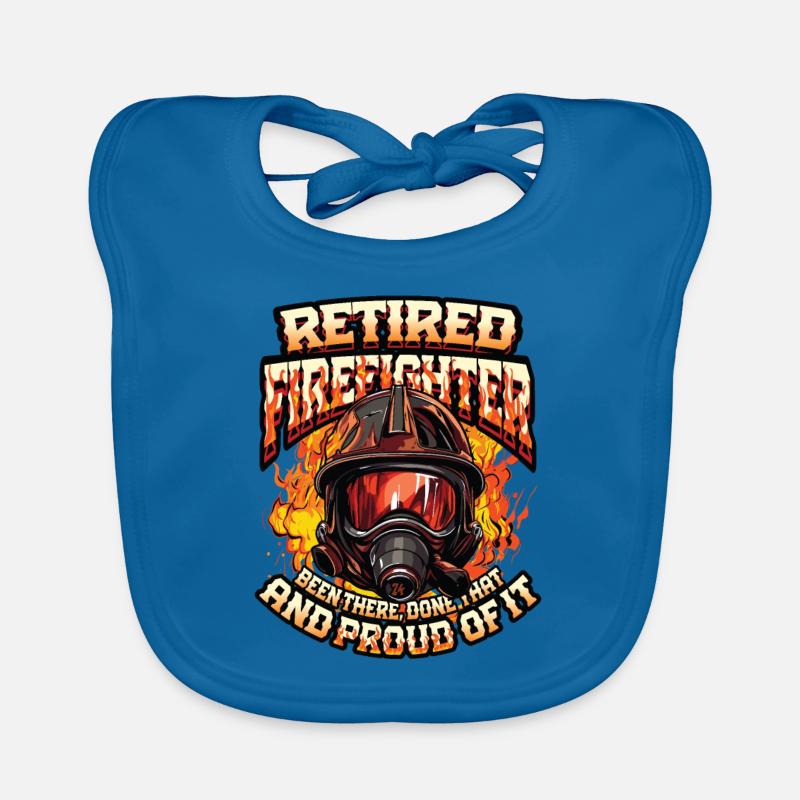 Retired firefighter Organic Baby Bibs